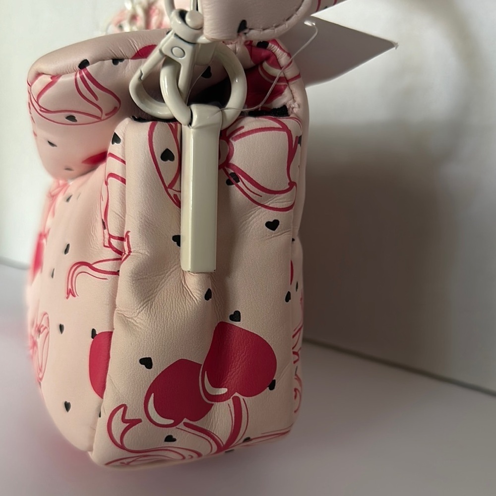 Luv Betsey by Betsey Johnson Pink Bow Cherries Hearts Crossbody Bag - Picture 8 of 16